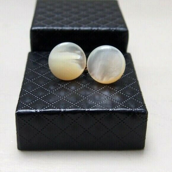Vintage Jewelry - MOP 12k GF Mother of Pearl VTG Earrings